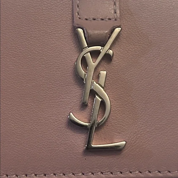 YSL Yves Saint Laurent pink leather trifold wallet - Picture 4 of 17